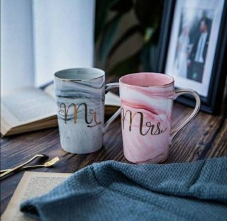 ماگ مرمری بلند mr&mrs